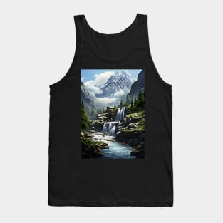 Mountain River Landscape Nature Photography Tank Top